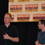 Josef Hall, Vice President of Development at KingsIsle Entertainment, (left) and Todd Coleman, Vice President and Creative Director at KingsIsle Entertainment, (right) gave a keynote at Digital Kids entitled "From Hardcore Gaming to the Kids Market with Wizard 101 Creators."